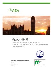 Appendix 9 - knowledge review of the social and distributional impacts of DfT climate change policy options