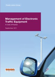 Management of electronic traffic equipment: a code of practice