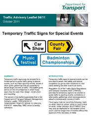 Temporary traffic signs for special events