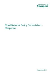Road network policy consultation - response