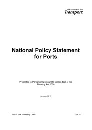 National policy statement for ports