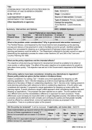 Streamlining the application process on stopping up and diversion orders - impact assessment