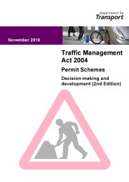Traffic management act 2004 - Permit schemes - decision-making and development (2nd edition)