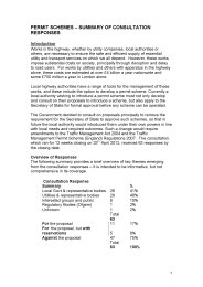 Permit schemes - summary of consultation responses