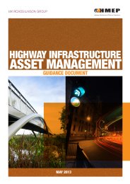 Highway infrastructure asset management guidance document