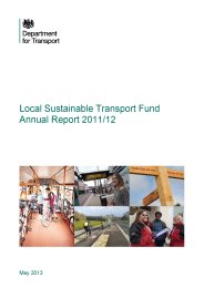 Local sustainable transport fund annual report 2011/12