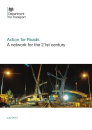 Action for roads. A network for the 21st century. Cm 8679