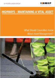 Highways - maintaining a vital asset: What should Councillors know about asset management?