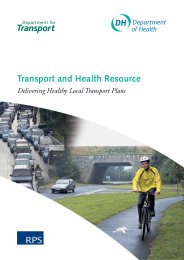 Transport and health resource - delivering healthy local transport plans