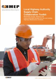 Local highway authority supply chain collaboration toolkit: maximising savings, efficiency and employment/skills benefits from new and existing highways maintenance contracts