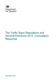 Traffic signs regulations and general directions 2015: Consultation response