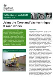 Using the core and vac technique at road works