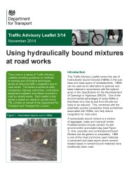 Using hydraulically bound mixtures at road works