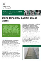Using temporary backfill at road works