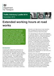 Extended working hours at road works