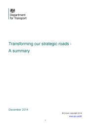 Transforming our strategic roads - a summary (revised December 2014)