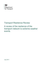 Transport resilience review: a review of the resilience of the transport network to extreme weather events (Cm 8874)