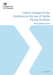 Interim changes to the Guidance on the use of tactile paving surfaces - moving Britain ahead