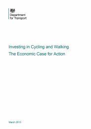 Investing in cycling and walking - the economic case for action