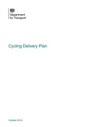 Cycling delivery plan