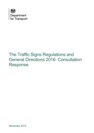 Traffic signs regulations and general directions 2016: consultation response