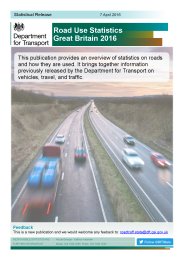 Road use statistics - Great Britain 2016