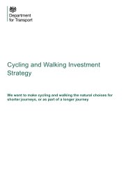 Cycling and walking investment strategy