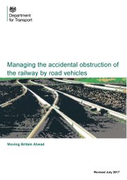 Managing the accidental obstruction of the railway by road vehicles. Moving Britain ahead. Revised July 2017
