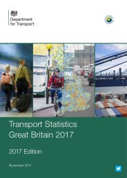 Transport statistics Great Britain 2017 (summary)