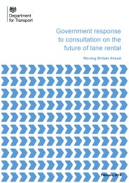 Government response to consultation on the future of lane rental. Moving Britain ahead