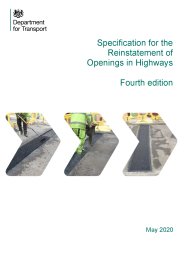 Specification for the reinstatement of openings in highways. 4th edition