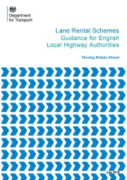 Lane rental schemes. Guidance for English local highway authorities. Moving Britain ahead