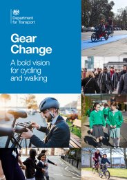 Gear change - a bold vision for cycling and walking