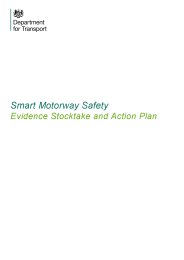 Smart motorway safety. Evidence stocktake and action plan