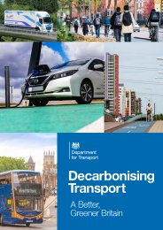 Decarbonising transport. A better, greener Britain