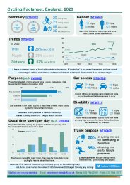 Cycling factsheet, England: 2020