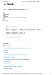 Transport and environment statistics 2022