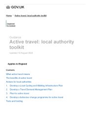 Active travel: local authority toolkit