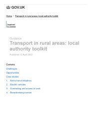 Transport in rural areas: local authority toolkit