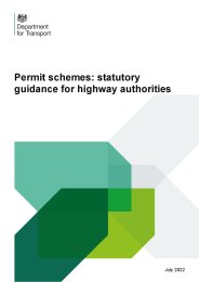 Permit schemes: statutory guidance for highway authorities