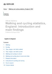 Walking and cycling statistics, England: introduction and main findings