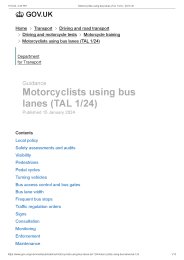 Use of bus lanes by motorcycles (Partially replaced)