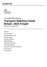 Transport statistics Great Britain: 2024. Freight