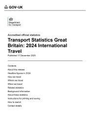 Transport statistics Great Britain: 2024. International travel