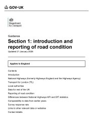 Road condition statistics: technical note. Section 1: introduction and reporting of road condition