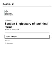 Road condition statistics: technical note. Section 6: glossary of technical terms