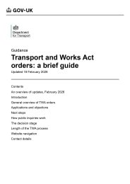 Transport and Works Act orders: a brief guide