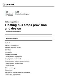 Floating bus stops provision and design
