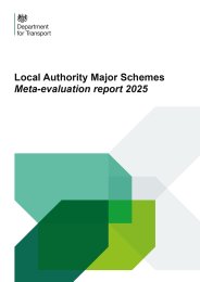 Local authority major schemes. Meta-evaluation report 2025
