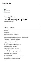 Local transport plans